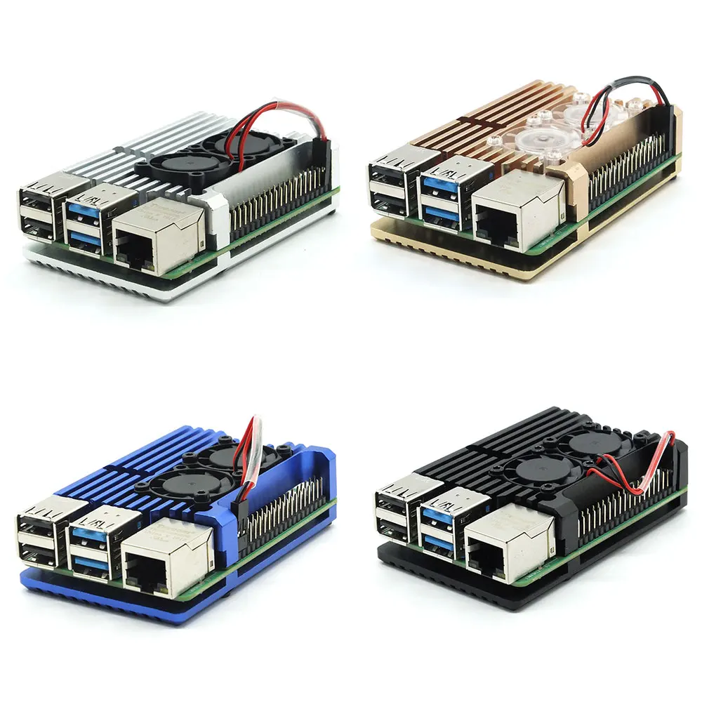 Компьютеры Raspberry pi 4 b металлический чехол алюминиевый сплав рассеивания тепла