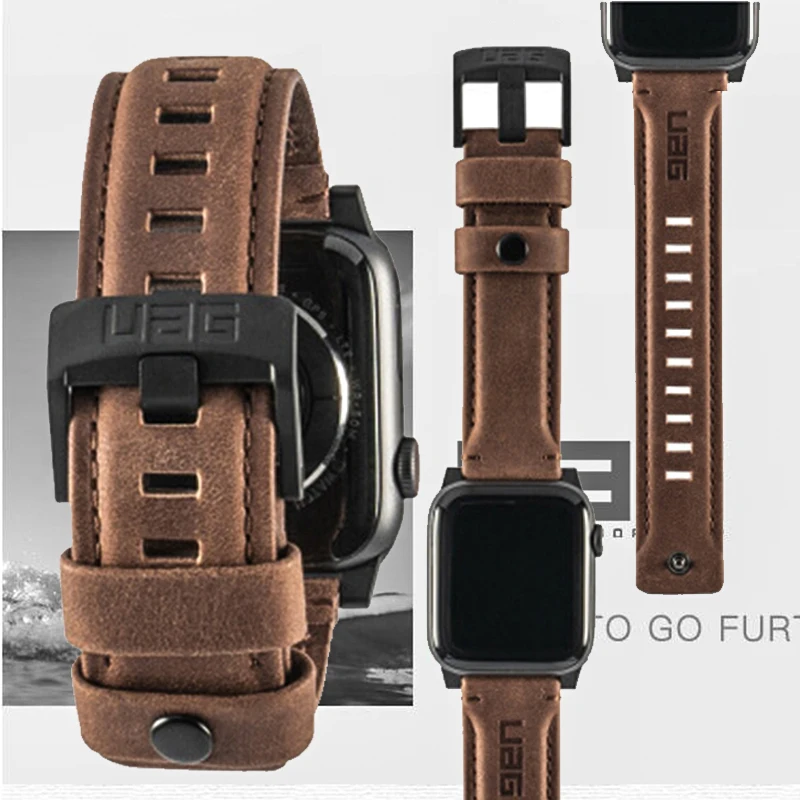 Leather link loop strap For apple watch band 44mm 40mm iWatch series 6 SE 5 4 3 2 1 watchbands bracelet 42mm 38mm Wristbands