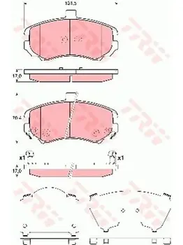 

Disc pads. \ Hyundai Elantra XD 1.6/2.0/2.0CRDi 03 TRW G
