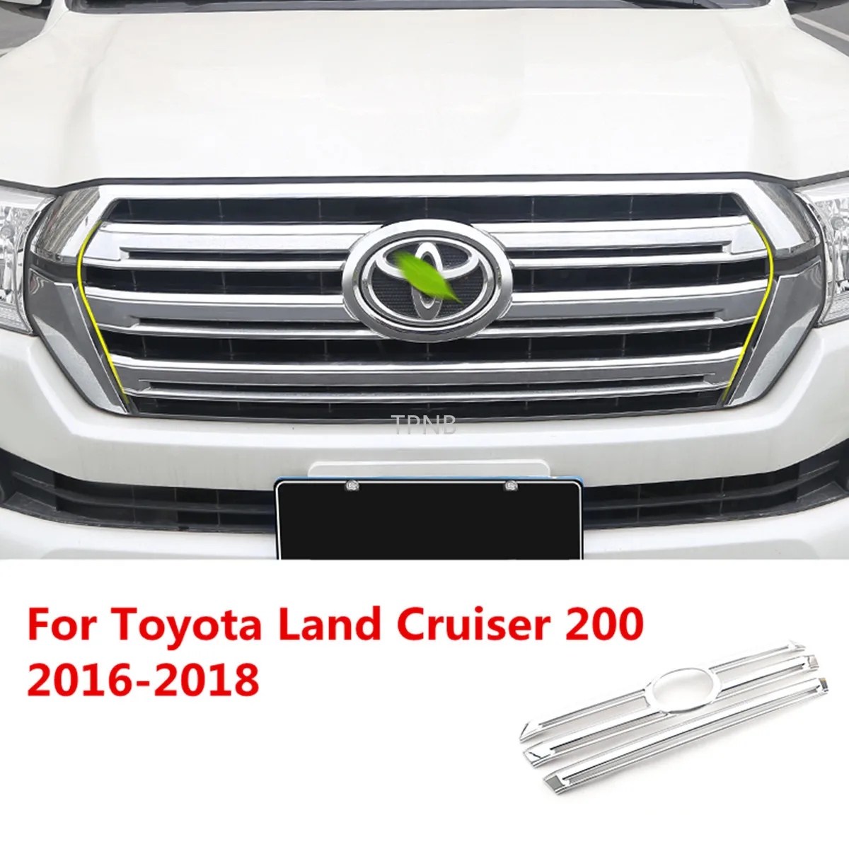 Передняя сетчатая решетка крышки для Toyota Land Cruiser 200 FJ200 Хром ABS аксессуары