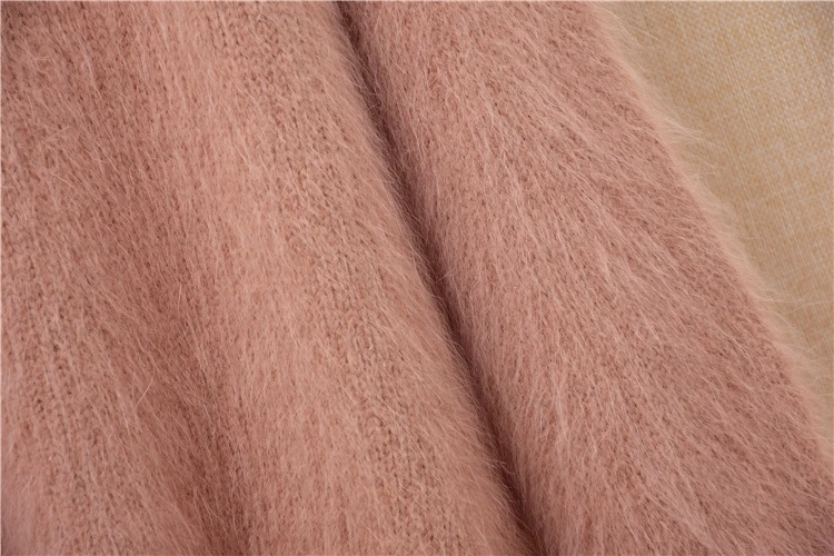Female general sweaters plush mink cashmere round neck clothes fur loose batwing sleeves sweater pullover basic autumn