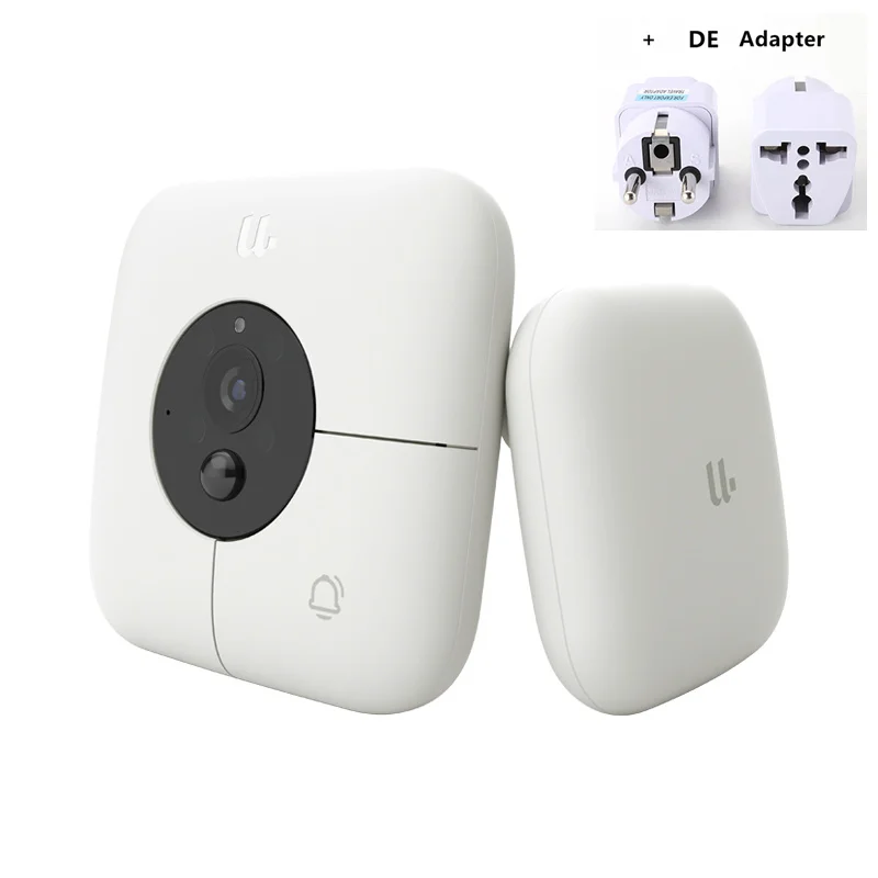 MI Mijia Youdian умный видео дверной звонок R1 AI идентификация лица HD 1080P 120 ° ИК ночного видения видео дверной звонок Набор для приложения Mihome - Цвет: Add DE Adapter