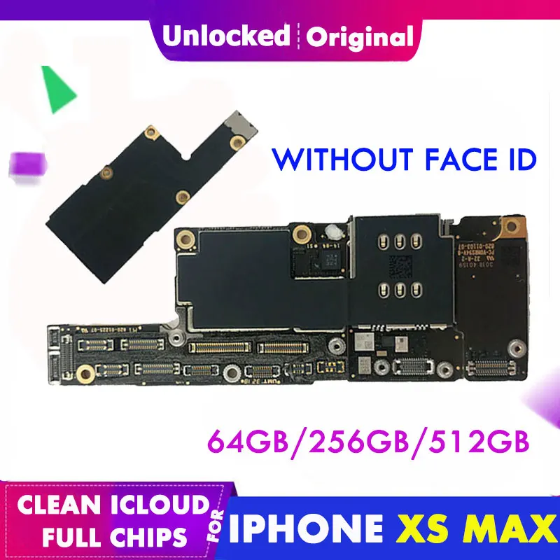 Для iPhone XS MAX оригинальная материнская плата разблокированная без лица ID разборка комплект разблокировка Материнская плата чистая материнская плата IOS