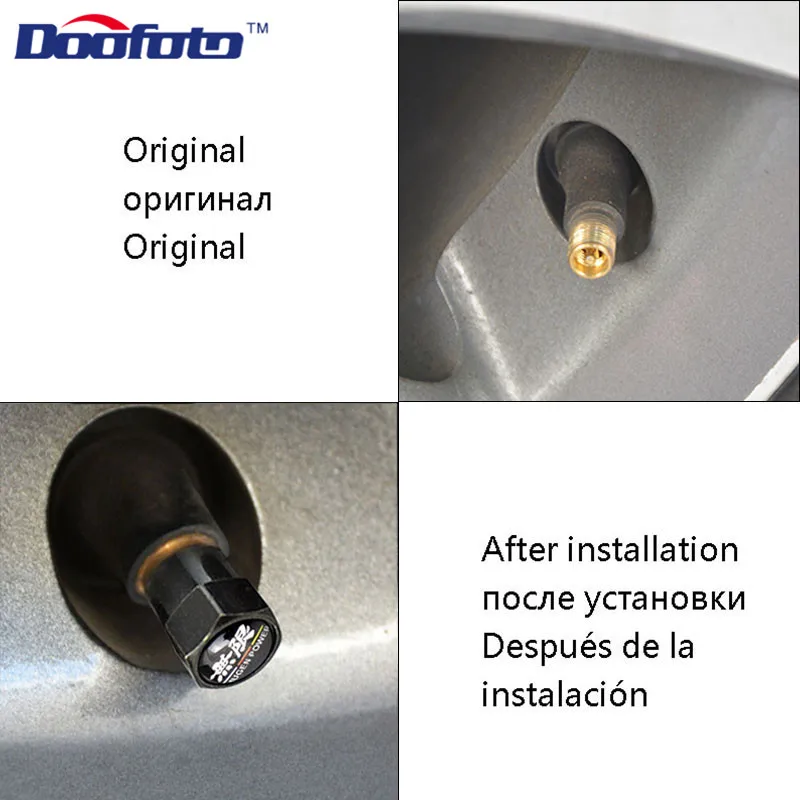Doofoto 4x автомобильный клапан колпачки для Honda Mugen power Civic, Accord, сrv HRV Jazz аксессуары автомобильный Стайлинг колесная шина стволовые крышки