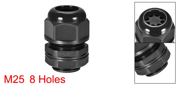for 2.5-4mm Wire Uxcell M25 кабельный ввод 2-8 отверстий водонепроницаемый нейлоновый соединитель для 2,5-4 мм 3,4-4,8 мм 3,5-5,2 мм 3,6-5,2 мм 4-6 мм диаметр провода - Цвет: for 2.5-4mm Wire