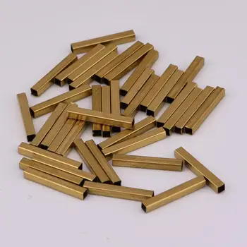 

50pcs/lot Original Copper Long Square Tube Loose Beads 15x2mm Handmade Brass Spacer Beads DIY Jewelry Making Bracelets Supplier
