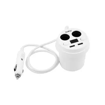 

YoPin Car Styling Dual USB Output Cup 2.4A 12-24V Car Cigarette Lighter Splitter Auto Charger Adapter For Mobile Phones Tablets