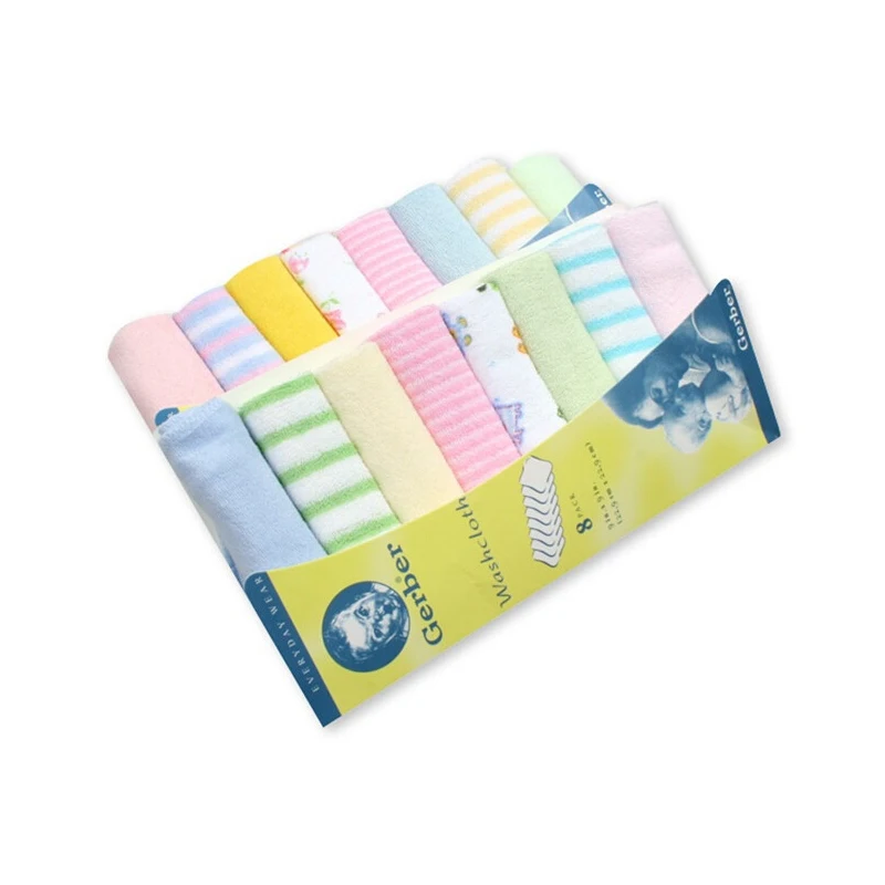 Pudcoco 8pcs New Soft Baby Kids Children Infant Toddler Newborn Boy Girl Bath Towel Lovely Washcloth Wipe Random Color | Мать и ребенок
