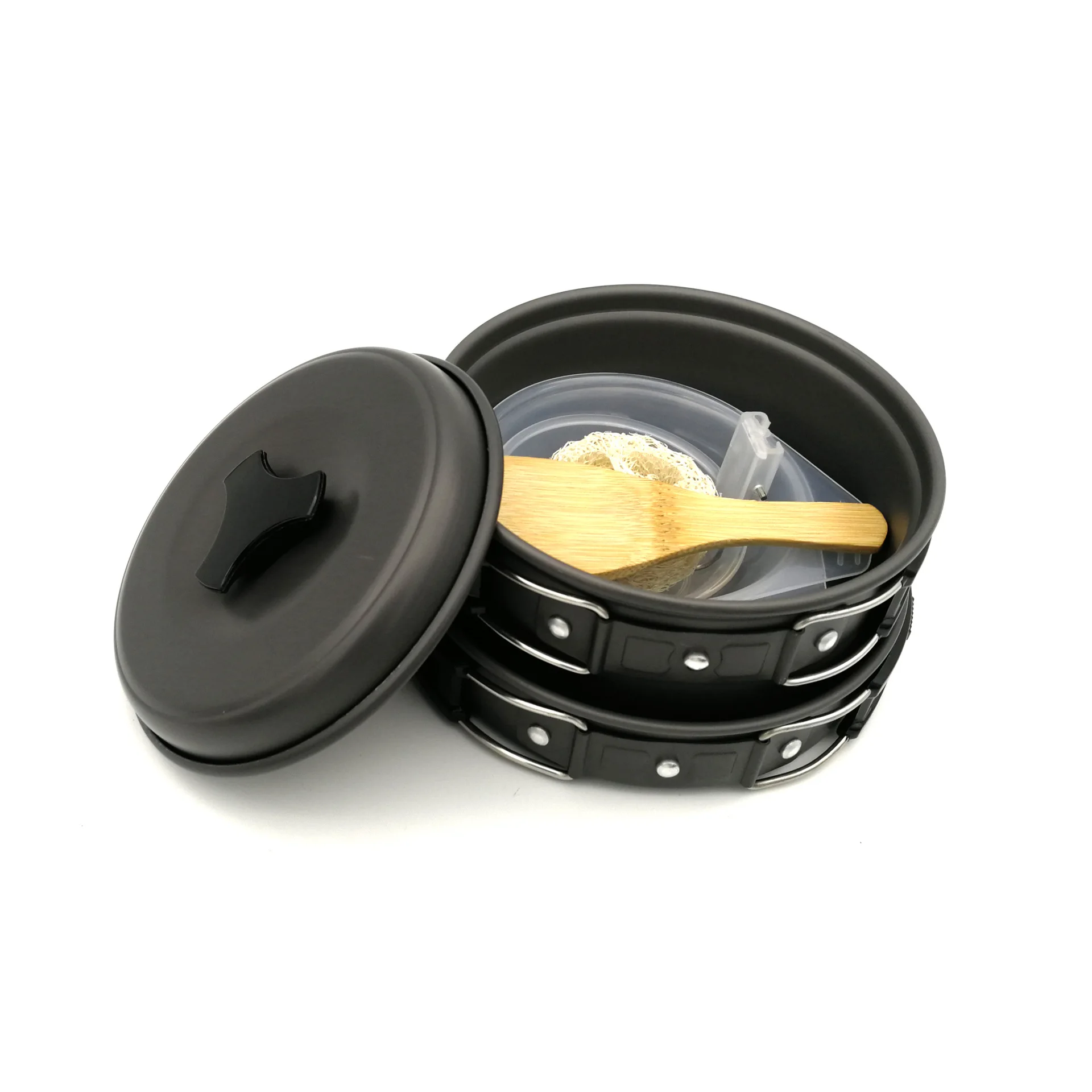 2-3 Person Outdoor Cookware Set DS200 Camping Cooking Pot Pan Bowl Set camping cookware camping cookware set