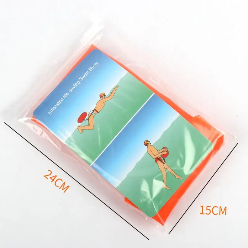 Inflatable Open Swimming Buoy Tow Float Dry Bag Double Air Bag with Waist Belt for Swimming Water Sport Storage Safety bag