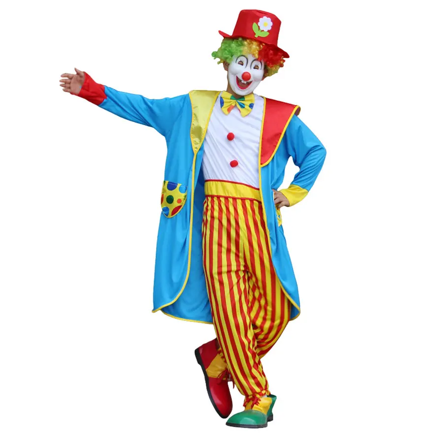 Umorden/Забавный костюм в полоску для мальчиков-подростков, цирк, клоун, для мужчин, большие размеры 4XL 5XL, новогоднее нарядное платье на Хэллоуин
