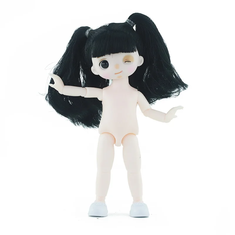 New 16cm Removable Neck BJD Doll 13 Movable Jointed OB11 Dolls Cute Wink Doll for Girls Toys  Nude Body Fashion Gift 6