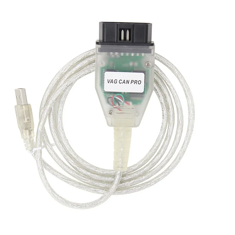 Белый VAG PRO CAN BUS+ UDS+ K-line S.W версия 5.5.1 FTDI FT245RL чип VCP Com OBD2 Диагностический Интерфейс USB кабель VAG CAN pro+ ключ - Цвет: Белый