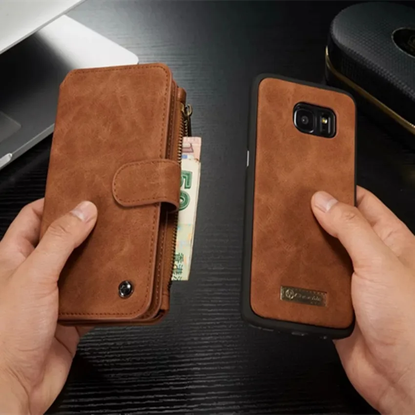 Натуральная кожа Многофункциональный Стенд Бумажник чехол для samsung Galaxy S7 S7 Edge с держатель для карт чехол для телефона