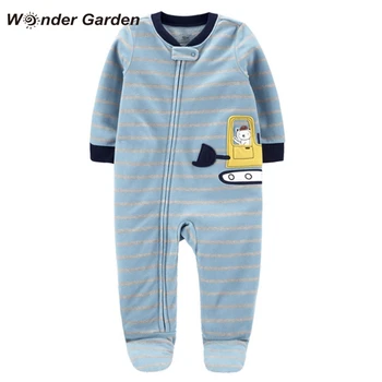 

Wonder Garden Newborn Infant Baby Boy Bodysuit Jumpsuit Yellow Tractor Pajamas long Sleeve Overalls