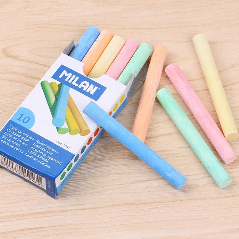Разноцветные 10 шт/коробка без пыли меловая ручка мелки для рисования для доски канцелярский офисный школьные принадлежности аксессуары Tizas Escolar