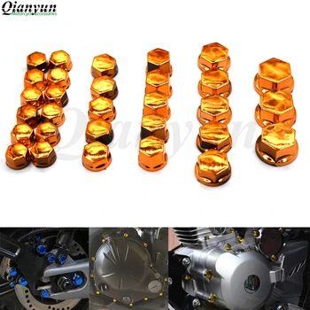 

30PCS Universal motorcycle modeling plating nut decorative screw cap FOR Honda CB400 CB500F CB500X CB599 CB600/F CB650F CB1000