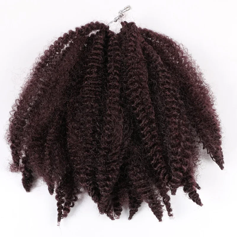 Marley Briads 8 дюймов Короткие афро курчавые Yaki синтетические плетеные волосы для