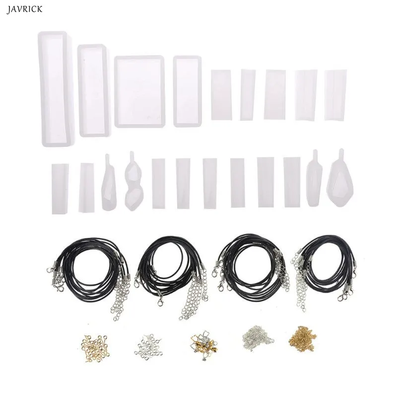 

JAVRICK Transparent Soft Silicone Pendant Mold Set DIY Handmade Making Pendant Necklace Jewelry Molds Material Accessories
