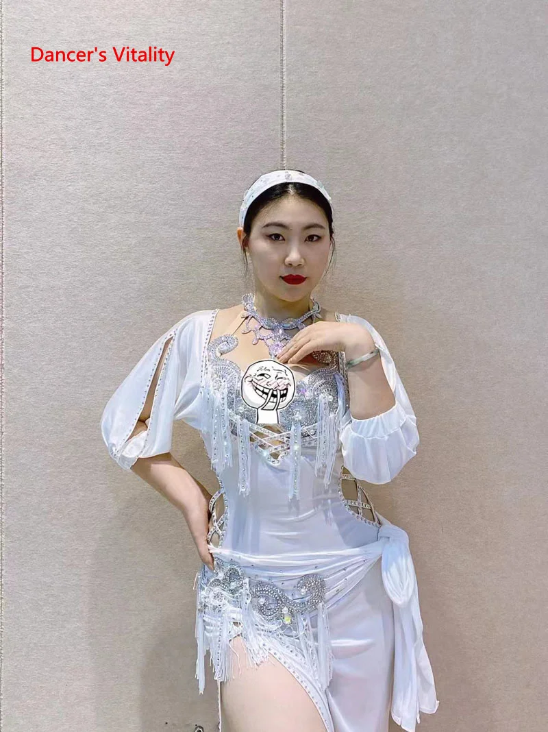 

Костюм для танца живота женский, костюм для танца живота, халая Восточная одежда Шааби с юбкой, индивидуальный пошив