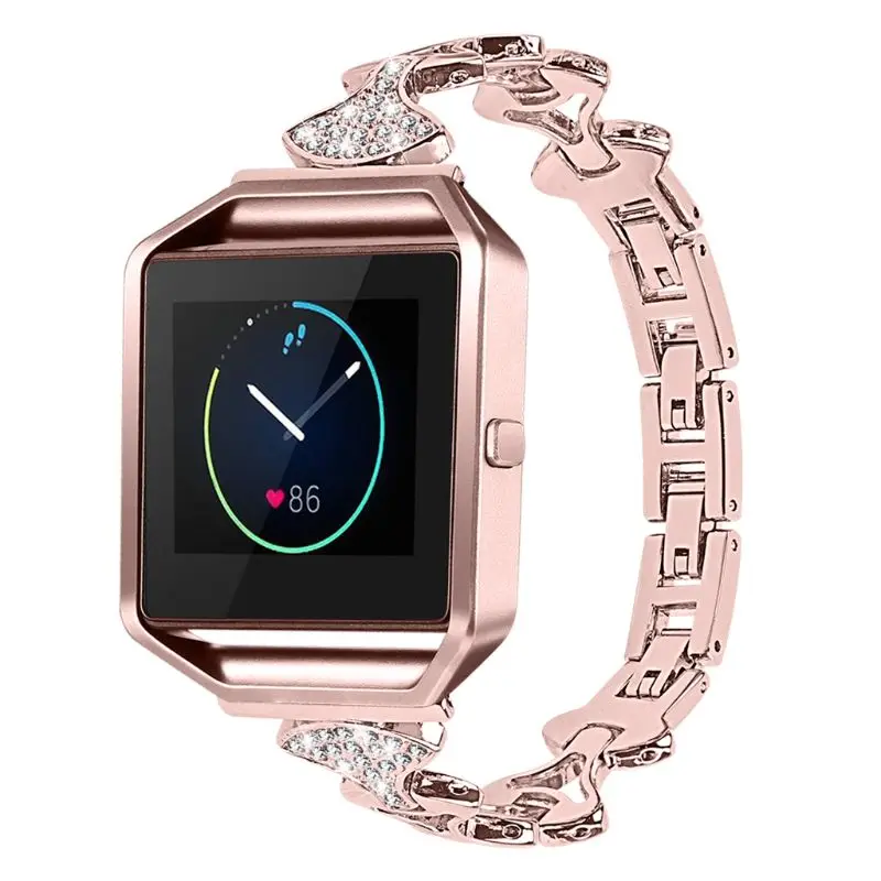 Бриллиантовая полоса для Fitbit Blaze стразы из нержавеющей стали высокого качества браслет со стразами для Fitbit Versa браслет