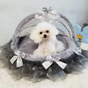 

Four seasons pet cradle removable kennel cat kennel dog bed Teddy small medium dog princess ins wind kennel warm