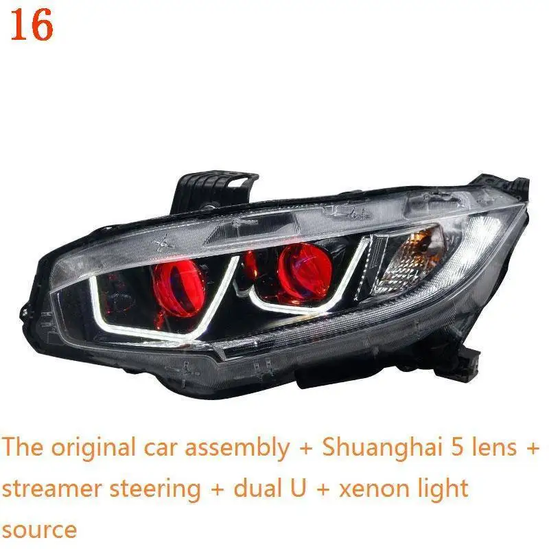 Cob Neblineros Exterior Running Automobiles Luces Para Auto Led Drl Headlights Rear Car Lights Assembly FOR Honda Civic - Цвет: MODEL O
