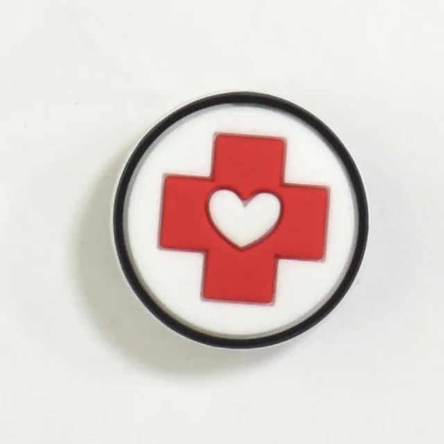 CSBL Cartoon Medical Shoe Ornament Removable PVC Flexible Glue Buckle Eva Sandals Croc Ornament Embroidery Shoes Decorations CF 195