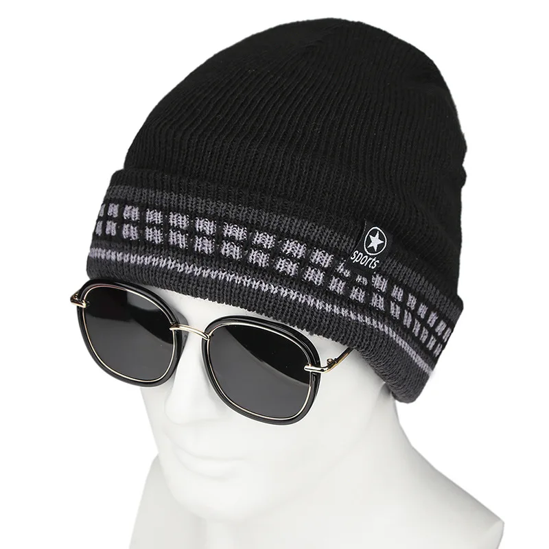 HC003-150-Light Grey Зимний акриловый плюс бархатные холодные защитные вязанные шапочки Skullies& Beanies ветрозащитная Верхняя спортивная женская зимняя шапка - Цвет: HC003-150-Light Grey