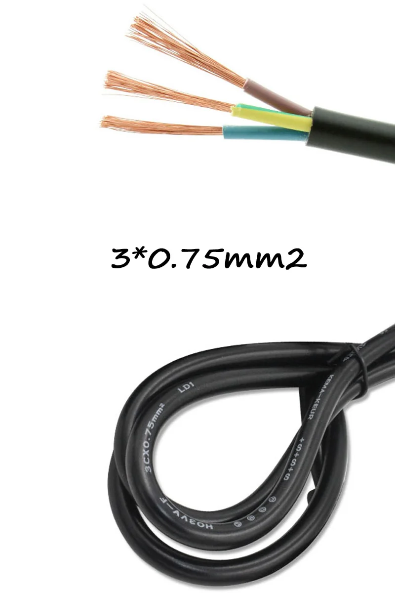 Description Picture 5 of itemBlack IEC320 C13 to AU US UK EU Power Cord India Israel Russia BS1363 13A Britain Extension Power cable 3*0.75mm 1.5M 1.8M 10A