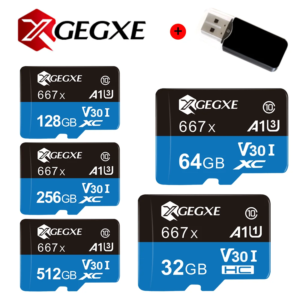 

XGEGXE 100% Original Memory Card SDHC SDXC EVO Card Class 10 High speed 32G/64G/128G/256G Class 10 Flash Micro Card TF Camera