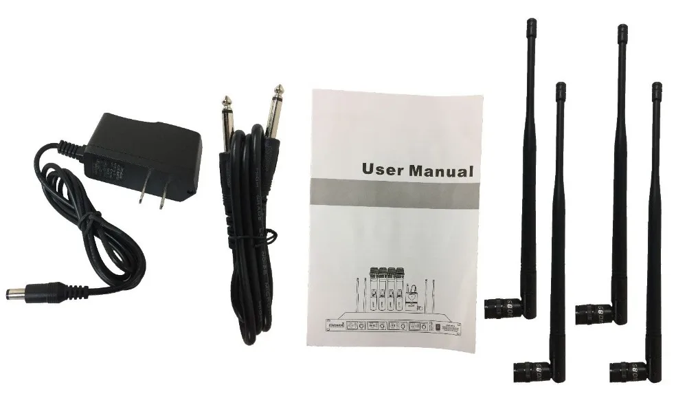 4channel wireless handheld headset laples uhf mic system part microphone
