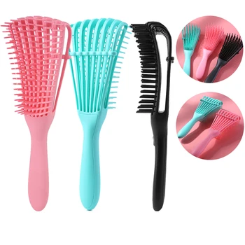 

New Women Hair Scalp Massage Comb Detangle Hairbrush Wet Curly Hair Brush DIY Salon Hairdressing Styling Tools