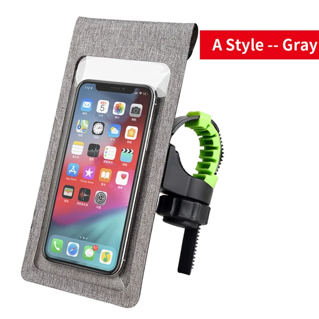 A Style Gray WEST BIKING, водонепроницаемая велосипедная сумка, сумка для мобильного телефона, сумка для велоспорта, 6,0 дюймов, сенсорный экран, для мотоцикла, MTB, для велосипеда, крепление для iPhone, samsung - Цвет: A Style Gray