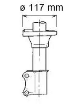 

Shock absorber rear left oil Hyundai Accent/Pony all 94-97