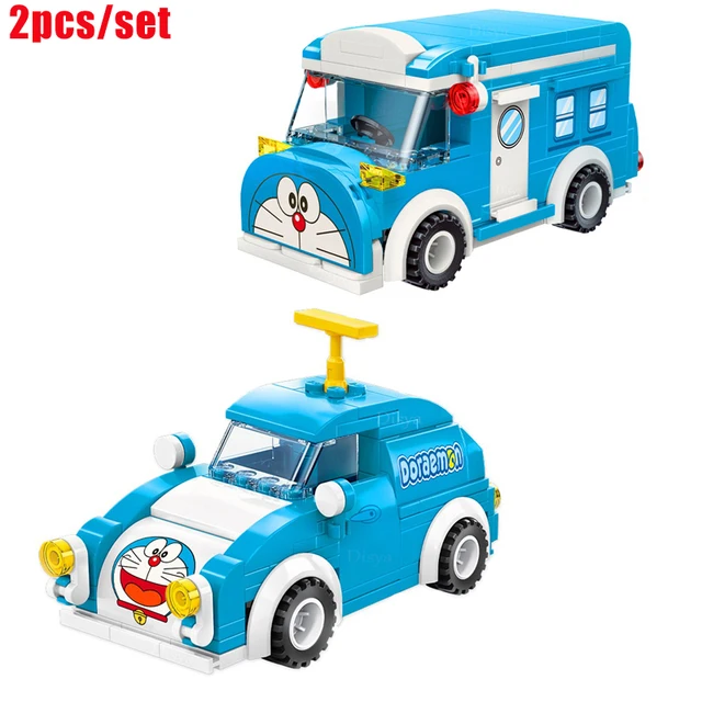 2021 new classic anime Doraemon restoration cement pipe open space scene model building block toy building block girl boy toy No box