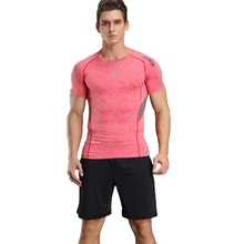 Спортивный костюм для мужчин, 2 предмета, спортивная одежда, компрессионная футболка, спортивные шорты, спортивная одежда для мужчин, быстросохнущие спортивные костюмы, мужской комплект для бега