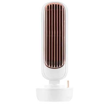 

Portable USB Tower Type Bladeless Water Spray Mist Fan USB Handheld Retro Fan Cooling Air Conditioner Humidifier