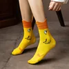 2022 printemps et été Instagram nouveau dessin animé canard Animal femmes chaussettes 1 paire poussin mignon fille coton femme chaussettes Eu 35-43 taille ► Photo 2/6