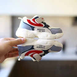 Chaussures de sport pour enfants, souliers de course à pied, en maille, avec Velcro, de papa, pour garçons et filles, tendance étudiante, collection printemps 2021 