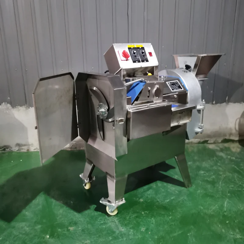 Electric Double Head Vegetable Cutter Newly Upgraded Commercial Vegetable Fruit Cutting Machine