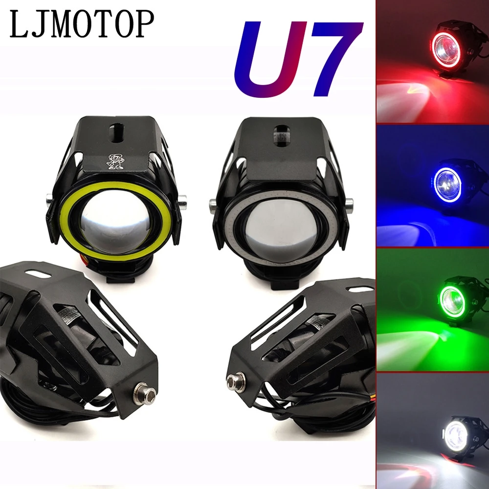 

125W Motorcycle Headlight 3000LM Low Beam Flash U7 light LED auxiliary For KTM 505XC-F 525SX 525SX-R 525XC 525XC-W 525EXC-R