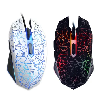 

ALLOYSEED 6 Buttons USB Wired Backlight Optical Mouse 4000DPI Adjustable Backlight Ergonomic Gaming Mice for Computer PC