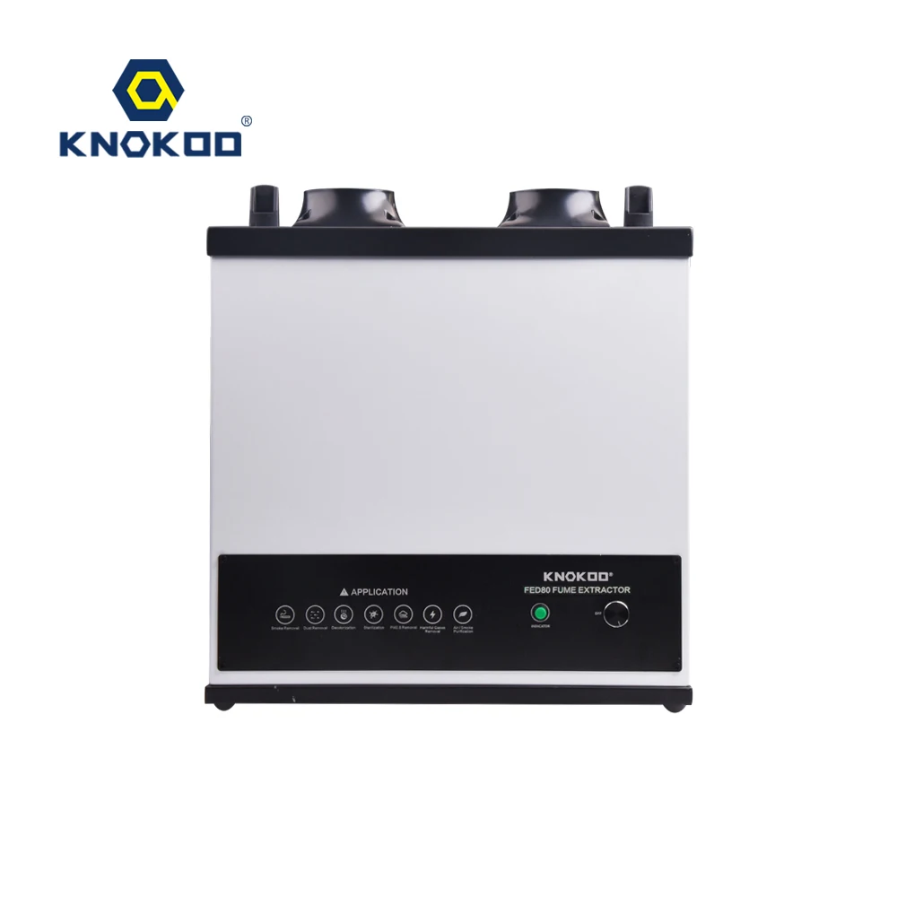 KNOKOO 200 Вт FED80 дымоотсос двухканальный сварочный паяльник очиститель дыма лазерный очиститель дыма белый цвет