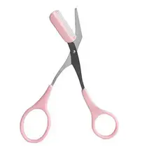 Из нержавеющей стали для бровей Триммер ножницы с расческой Свадебные удаление волос на лице бритва ресниц кружевной отделкой леди инструменты для макияжа; красота Косметика