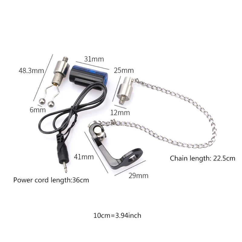 Fishing Hanger Swinger Fish Bite Alarm LED Illuminated Indicators Chain Hanger Fishing Tool Tackle Accessory