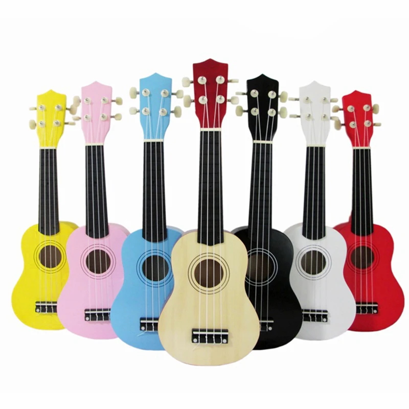 21 дюймов милый маленький Гавайская гитара Детские Музыкальные инструменты мини акустическая гитара игрушка детская учебно-маленькая гитара ребенка прозрения
