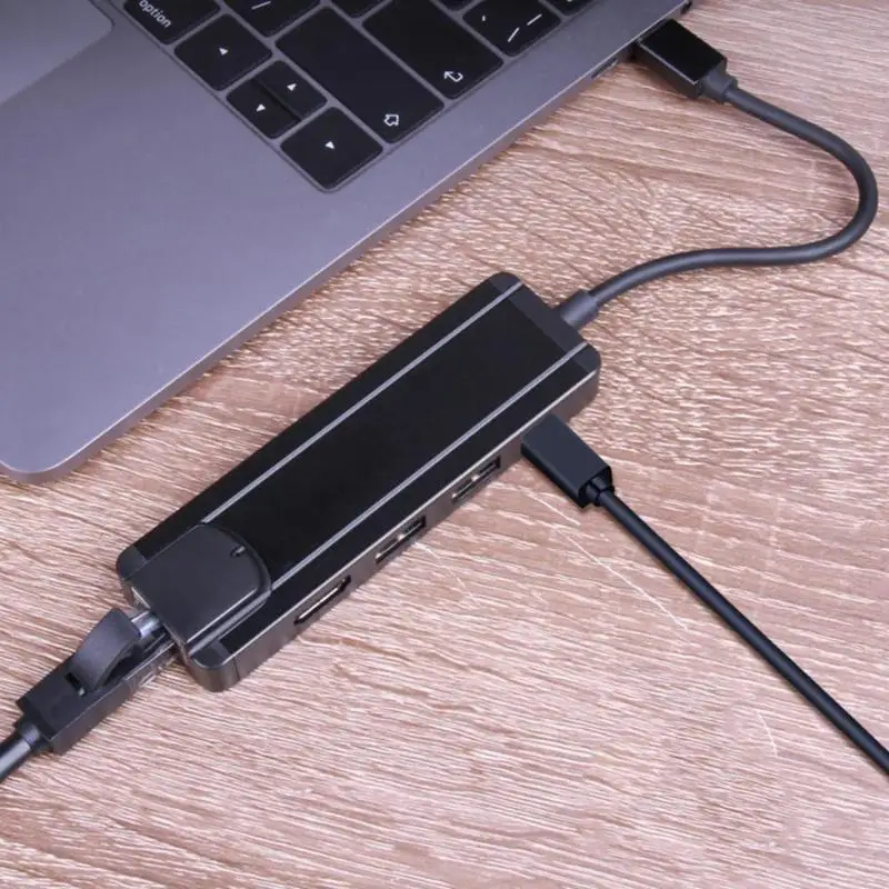 5 в 1 usb type C концентратор HDML 4K USB C концентратор к Gigabit Ethernet Rj45 Lan PD зарядный порт USB3.1/2 USB3.0 адаптер для Mac book Pro