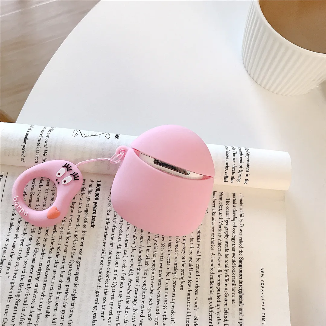 Забавный милый 3D мультфильм Barbapapa силиконовый мягкий чехол для Apple Airpods 1/2 чехол беспроводной Bluetooth защитный чехол для наушников