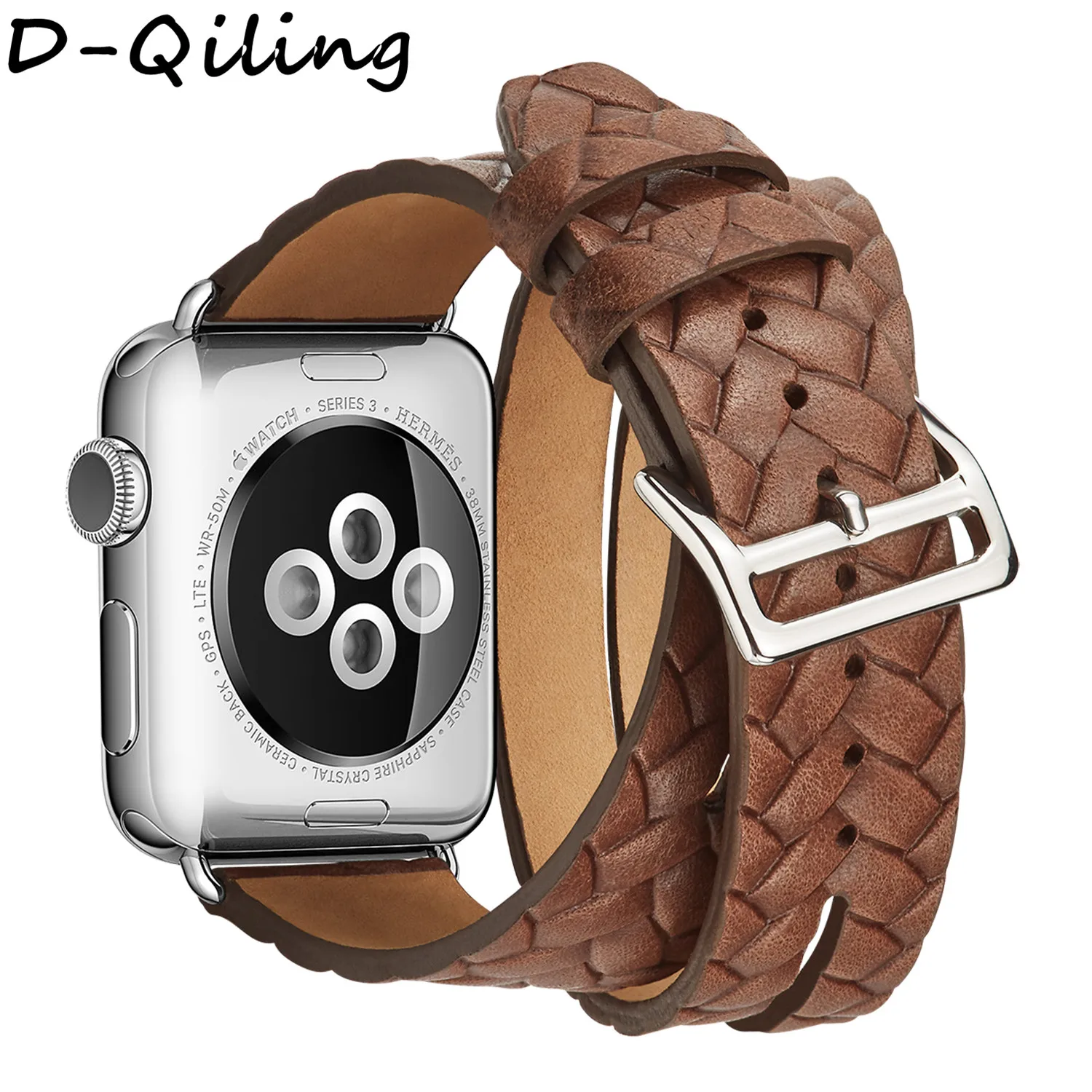Кожаный ремешок для часов apple watch 4 ремешка 44 мм/40 мм correa apple watch 42 мм/38 мм двойной тур Браслет ремешок для часов Iwatch 54 3 21